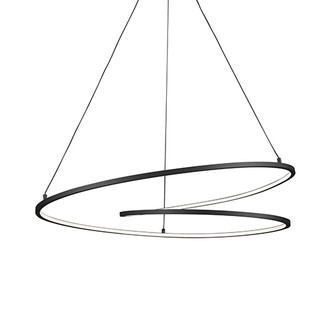 Twist LED Pendant in Black (347|PD11132-BK)