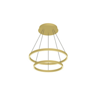 Cerchio LED Chandelier in Brushed Gold (347|CH87824-BG)