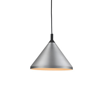 Dorothy One Light Pendant in Brushed Nickel With Black Detail (347|492814-BN/BK)