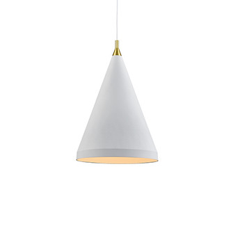 Dorothy One Light Pendant in White With Gold Detail (347|492722-WH/GD)