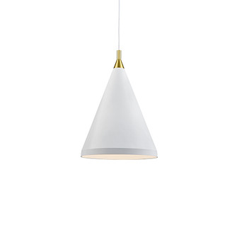 Dorothy One Light Pendant in White With Gold Detail (347|492716-WH/GD)