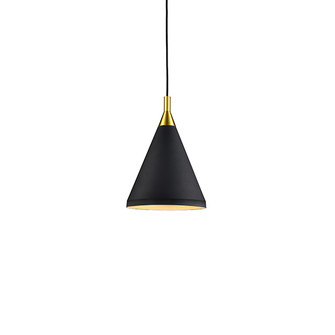 Dorothy One Light Pendant in Black With Gold Detail (347|492710-BK/GD)
