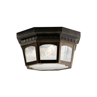 Courtyard Three Light Outdoor Ceiling Mount in Rubbed Bronze (12|9538RZ)