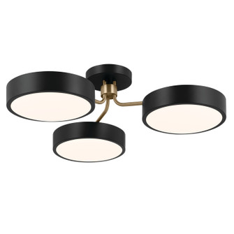 Sago LED Semi Flush Mount in Black (12|52604BKCPZ)