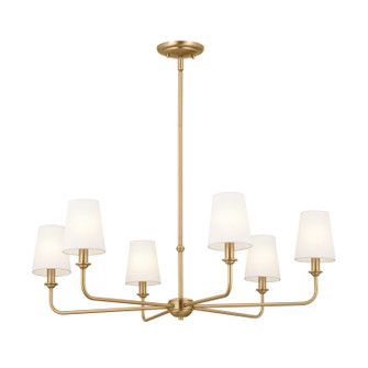 Pallas Six Light Chandelier in Brushed Natural Brass (12|52516BNB)