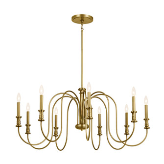 Karthe Nine Light Chandelier in Natural Brass (12|52471NBR)