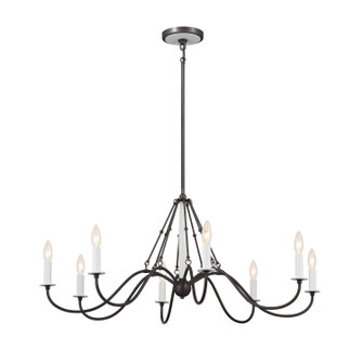 Freesia Eight Light Chandelier in Anvil Iron (12|52456AVI)