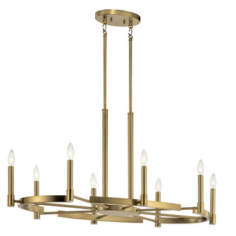 Tolani Eight Light Chandelier in Brushed Natural Brass (12|52429BNB)