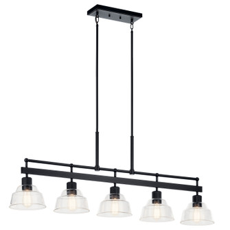 Eastmont Five Light Linear Chandelier in Black (12|52404BK)