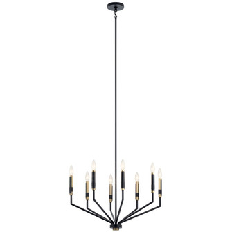 Armand Eight Light Chandelier in Black (12|52349BK)