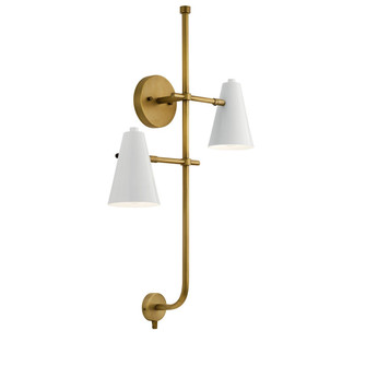 Sylvia Two Light Wall Sconce in White (12|52174WH)