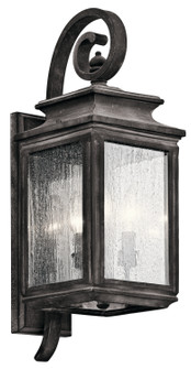 Wiscombe Park Three Light Outdoor Wall Mount in Weathered Zinc (12|49502WZC)