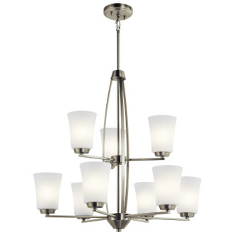 Tao Nine Light Chandelier in Brushed Nickel (12|44052NI)