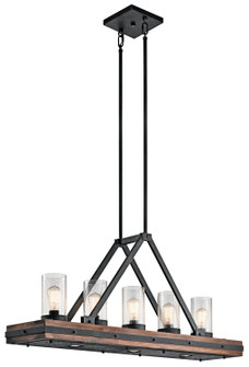 Colerne Eight Light Linear Chandelier in Auburn Stained (12|43491AUB)