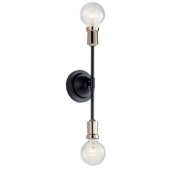 Armstrong Two Light Wall Sconce in Black (12|43195BK)