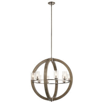 Grand Bank Eight Light Chandelier in Distressed Antique Gray (12|43190DAG)