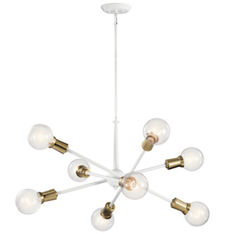 Armstrong Eight Light Chandelier in White (12|43118WH)