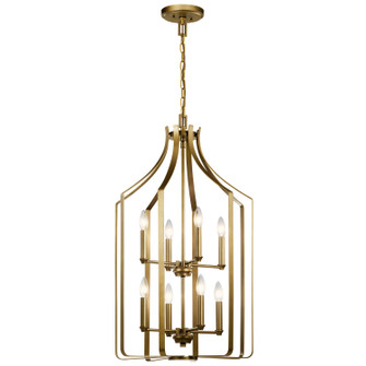 Morrigan Eight Light Foyer Chandelier in Natural Brass (12|42498NBR)