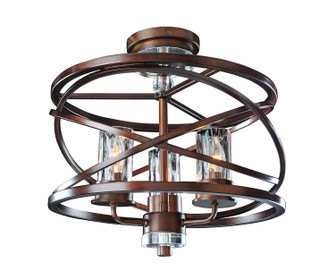 Eternity Three Light Semi Flush Mount in Etruscan Bronze (33|6605EZ)