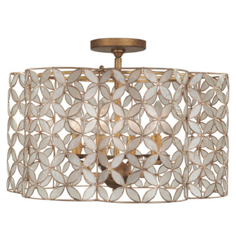 Maurelle Four Light Semi Flush Mount in Oxidized Gold Leaf (33|515045OL)