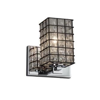 Wire Glass LED Wall Sconce in Brushed Nickel (102|WGL-8441-15-GRCB-NCKL-LED1-700)