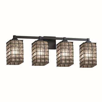 Wire Glass Four Light Bath Bar in Dark Bronze (102|WGL-8434-15-GRCB-DBRZ)