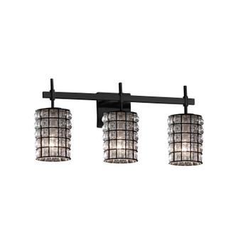 Wire Glass Three Light Bath Bar in Dark Bronze (102|WGL-8413-10-GRCB-DBRZ)