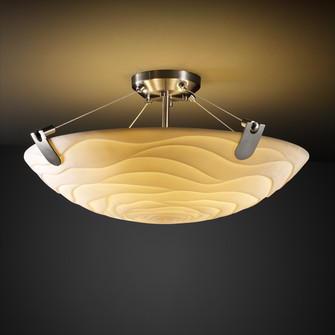 Porcelina LED Semi-Flush Mount in Brushed Nickel (102|PNA-9611-35-WAVE-NCKL-LED3-3000)