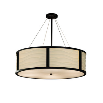 Porcelina Eight Light Pendant in Matte Black (102|PNA-9547-WAVE-MBLK)