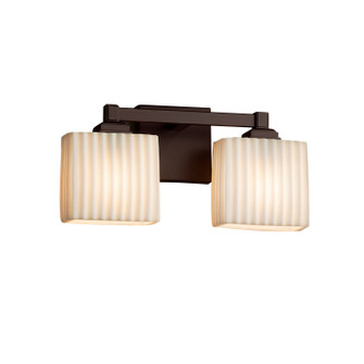 Porcelina Two Light Bath Bar in Dark Bronze (102|PNA-8432-55-PLET-DBRZ)