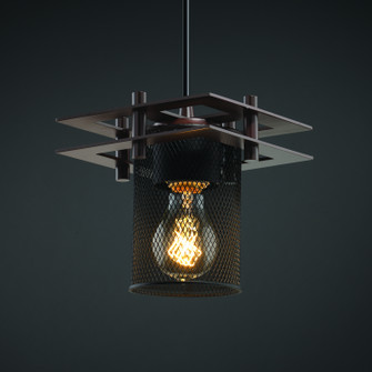Wire Mesh One Light Pendant in Brushed Nickel (102|MSH-8165-10-NCKL-BKCD)