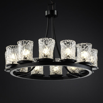 Veneto Luce 12 Light Chandelier in Matte Black (102|GLA-8768-16-CLRT-MBLK)