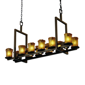 Veneto Luce LED Chandelier in Matte Black (102|GLA-8720-16-AMBR-MBLK-LED12-8400)