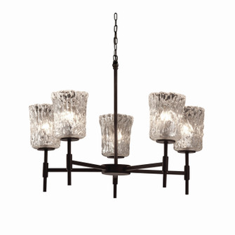 Veneto Luce Five Light Chandelier in Brushed Nickel (102|GLA-8410-16-CLRT-NCKL)