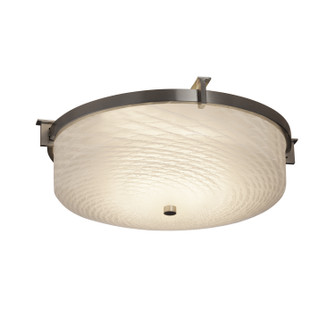 Fusion Two Light Flush-Mount in Dark Bronze (102|FSN-8985-WEVE-DBRZ)