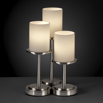 Fusion Three Light Table Lamp in Brushed Nickel (102|FSN-8797-10-OPAL-NCKL)