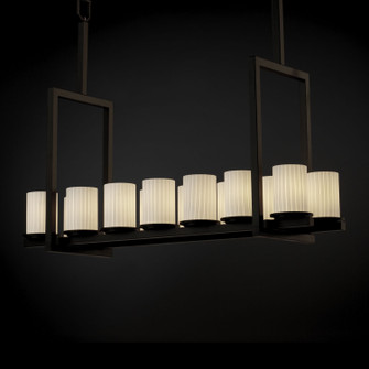 Fusion 14 Light Chandelier in Matte Black (102|FSN-8764-10-RBON-MBLK)