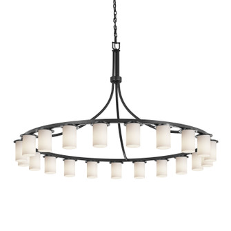 Fusion 21 Light Chandelier in Matte Black (102|FSN-8736-10-OPAL-MBLK)