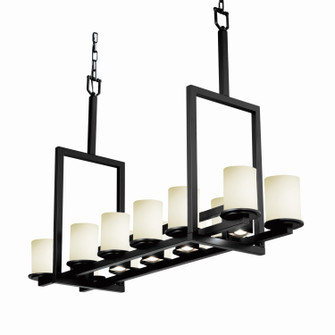 Fusion 17 Light Chandelier in Matte Black (102|FSN-8719-10-OPAL-MBLK)