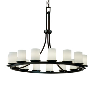 Fusion 15 Light Chandelier in Matte Black (102|FSN-8715-10-OPAL-MBLK)