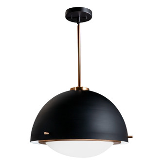 Fusion Three Light Pendant in Matte Black w/ Brass (102|FSN-4003-OPAL-MBBR)