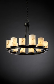 LumenAria 12 Light Chandelier in Matte Black (102|FAL-8768-10-MBLK)