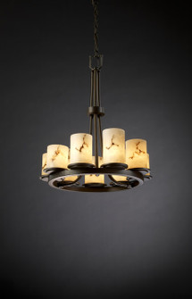 LumenAria Nine Light Chandelier in Brushed Nickel (102|FAL-8766-10-NCKL)