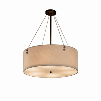 Textile Six Light Pendant in Dark Bronze (102|FAB-9532-CREM-DBRZ-F2)