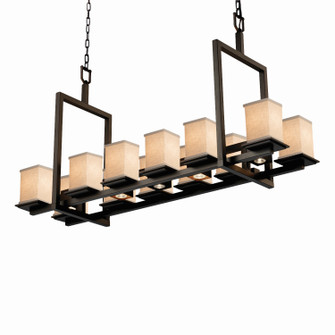 Textile 17 Light Chandelier in Matte Black (102|FAB-8620-15-CREM-MBLK)