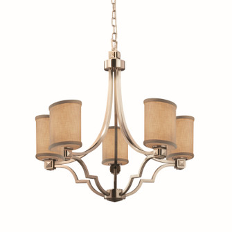 Textile LED Chandelier in Brushed Nickel (102|FAB-8500-30-CREM-NCKL-LED5-3500)