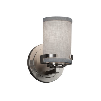 Textile One Light Wall Sconce in Brushed Nickel (102|FAB-8451-10-GRAY-NCKL)