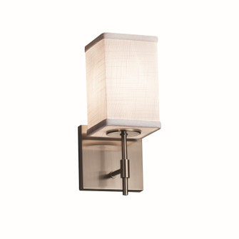 Textile LED Wall Sconce in Brushed Nickel (102|FAB-8411-15-WHTE-NCKL-LED1-700)