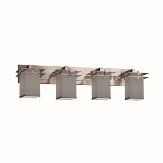 Textile Four Light Bath Bar in Brushed Nickel (102|FAB-8174-15-GRAY-NCKL)