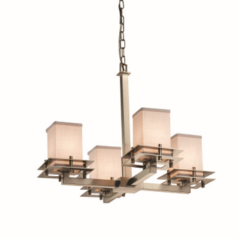 Textile LED Chandelier in Dark Bronze (102|FAB-8100-15-WHTE-DBRZ-LED4-2800)